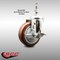 Service Caster 4 Inch 316SS Maroon Polyurethane Swivel 3/8 Inch Threaded Stem Caster with Brake SS316TS20S414-PPUB-MRN-TLB-381615 - alternate 2